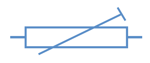 Symbol elektryczny rezystor nastawny